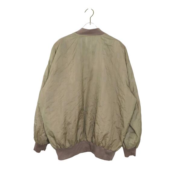 1980s Vintage Brown Snakeskin Reversible Bomber Jacket Large - Picture 5 of 10